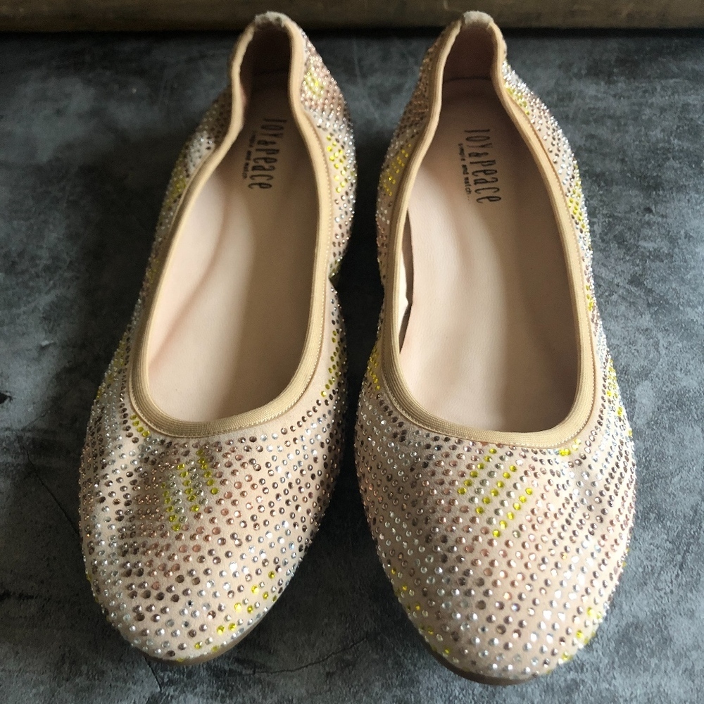 Joy & Peace Nude Flats Rhinestones 235